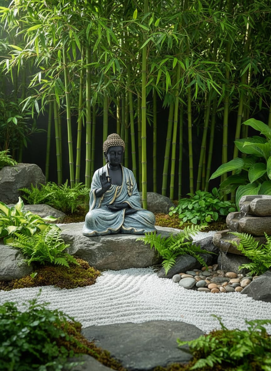 Serene Vitarka Mudra Buddha Statue