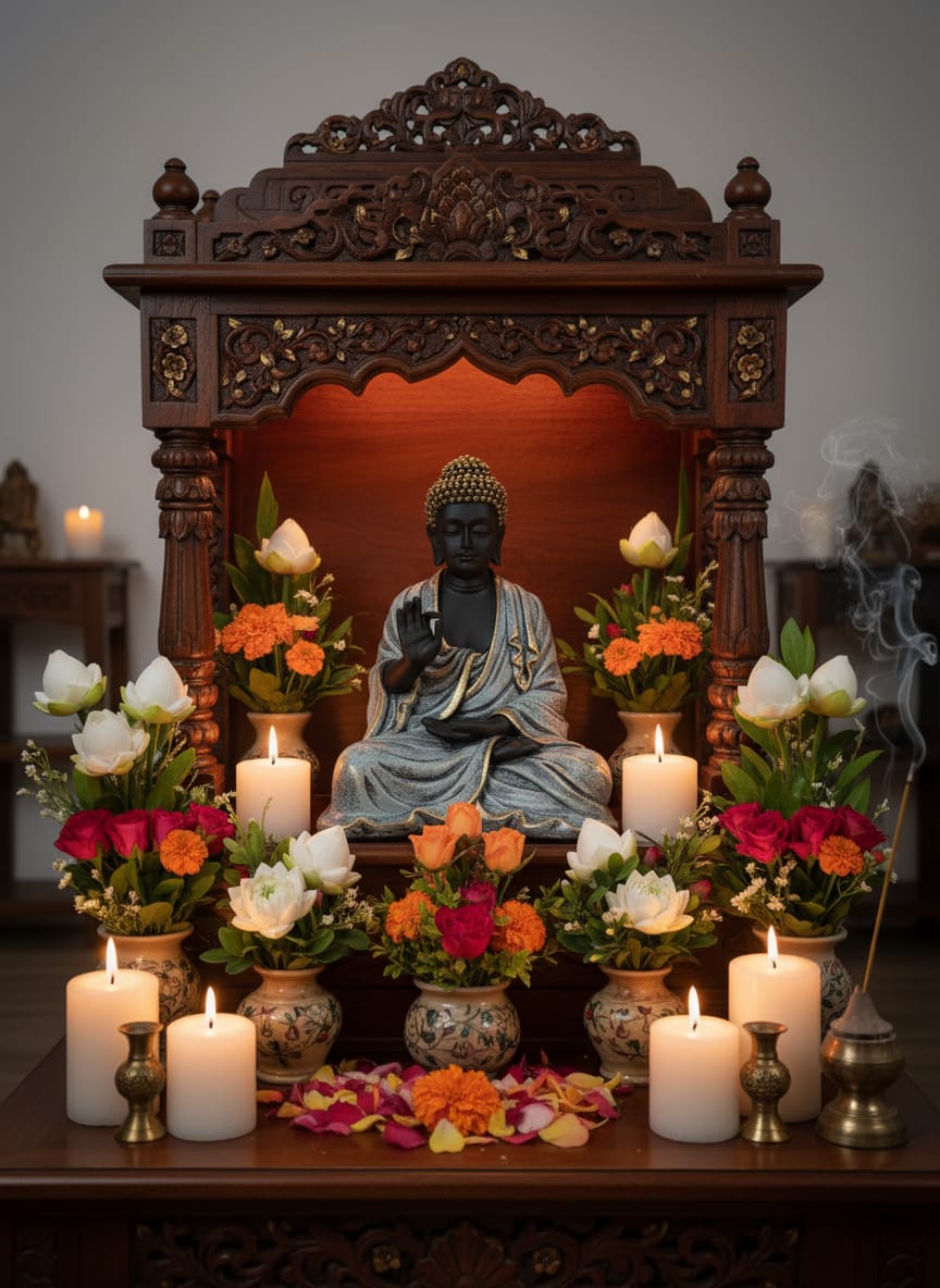 Serene Vitarka Mudra Buddha Statue