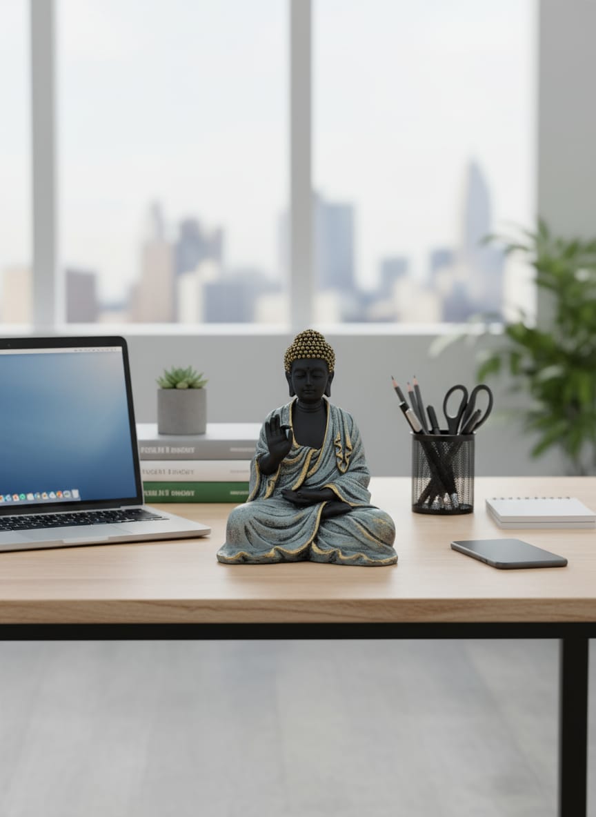 Serene Vitarka Mudra Buddha Statue