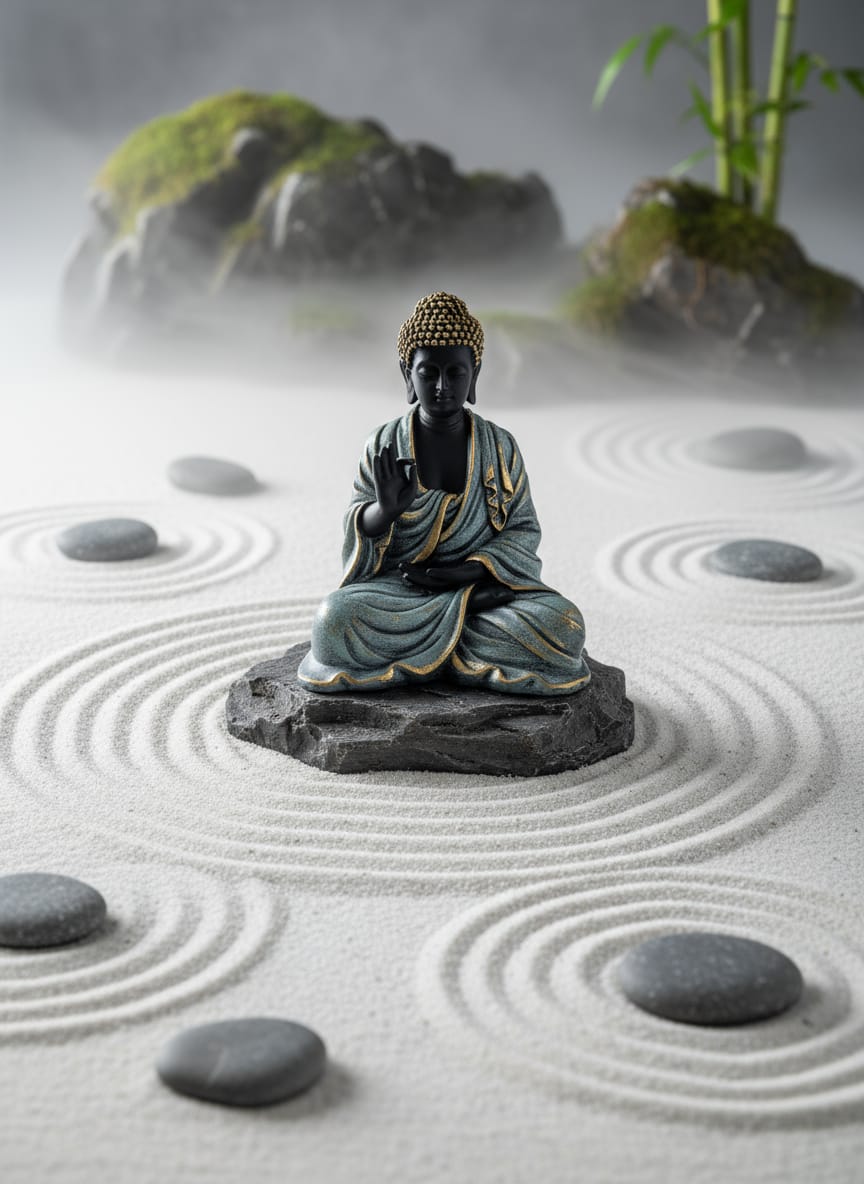 Serene Vitarka Mudra Buddha Statue