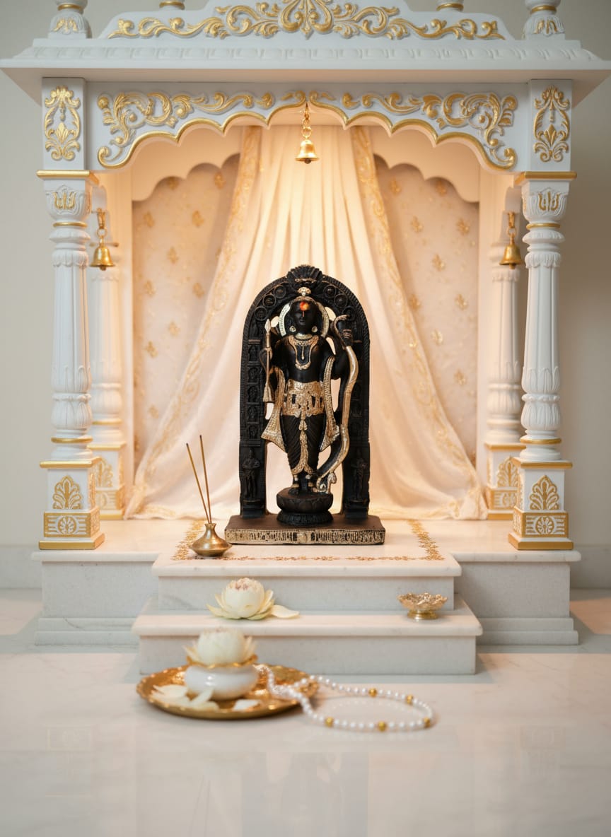 Miniature Emerald Green Meditating Ram Statue