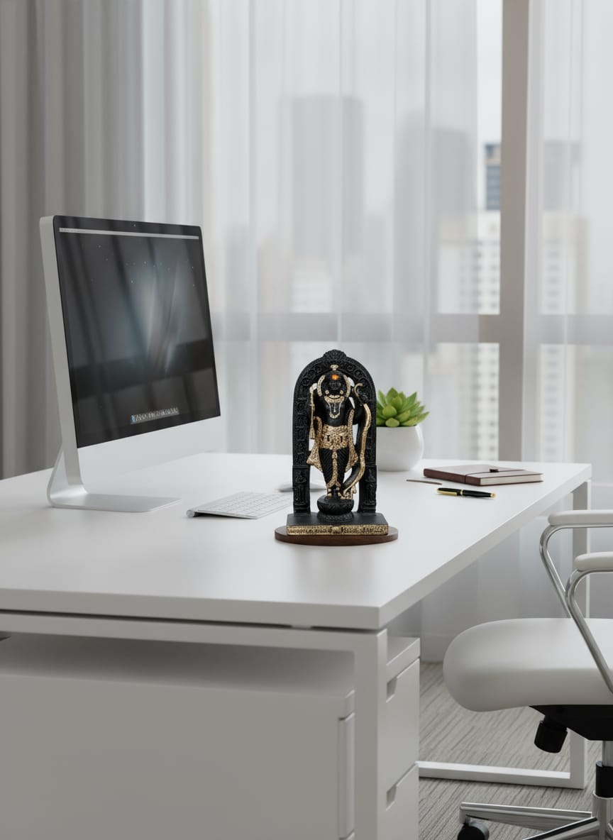 Miniature Emerald Green Meditating Ram Statue