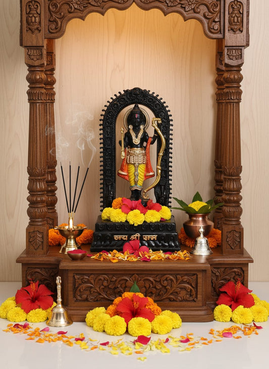 Opulent Gold Finish Meditating Ram Statue